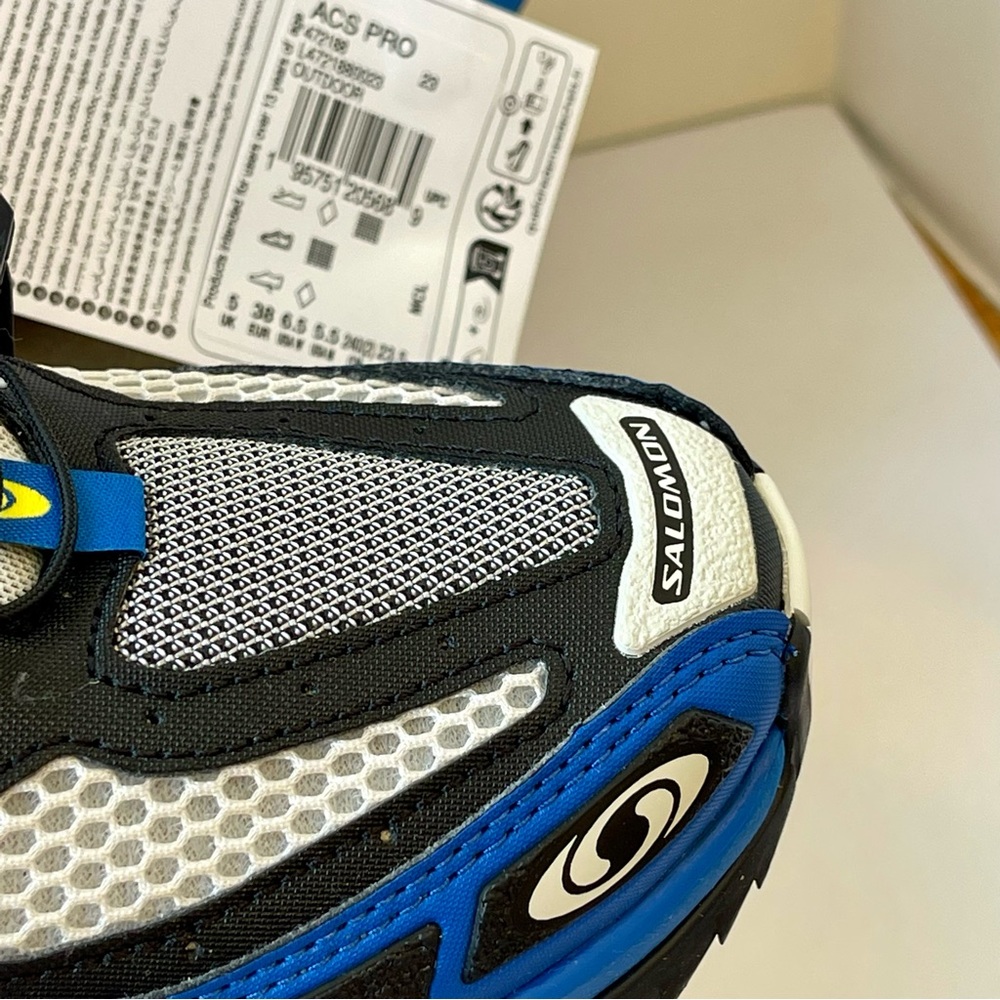 NWT Salomon ACS Pro Unisex Hiking Sport style Shoes in Lapis Blue / Buttercup - Picture 6 of 16